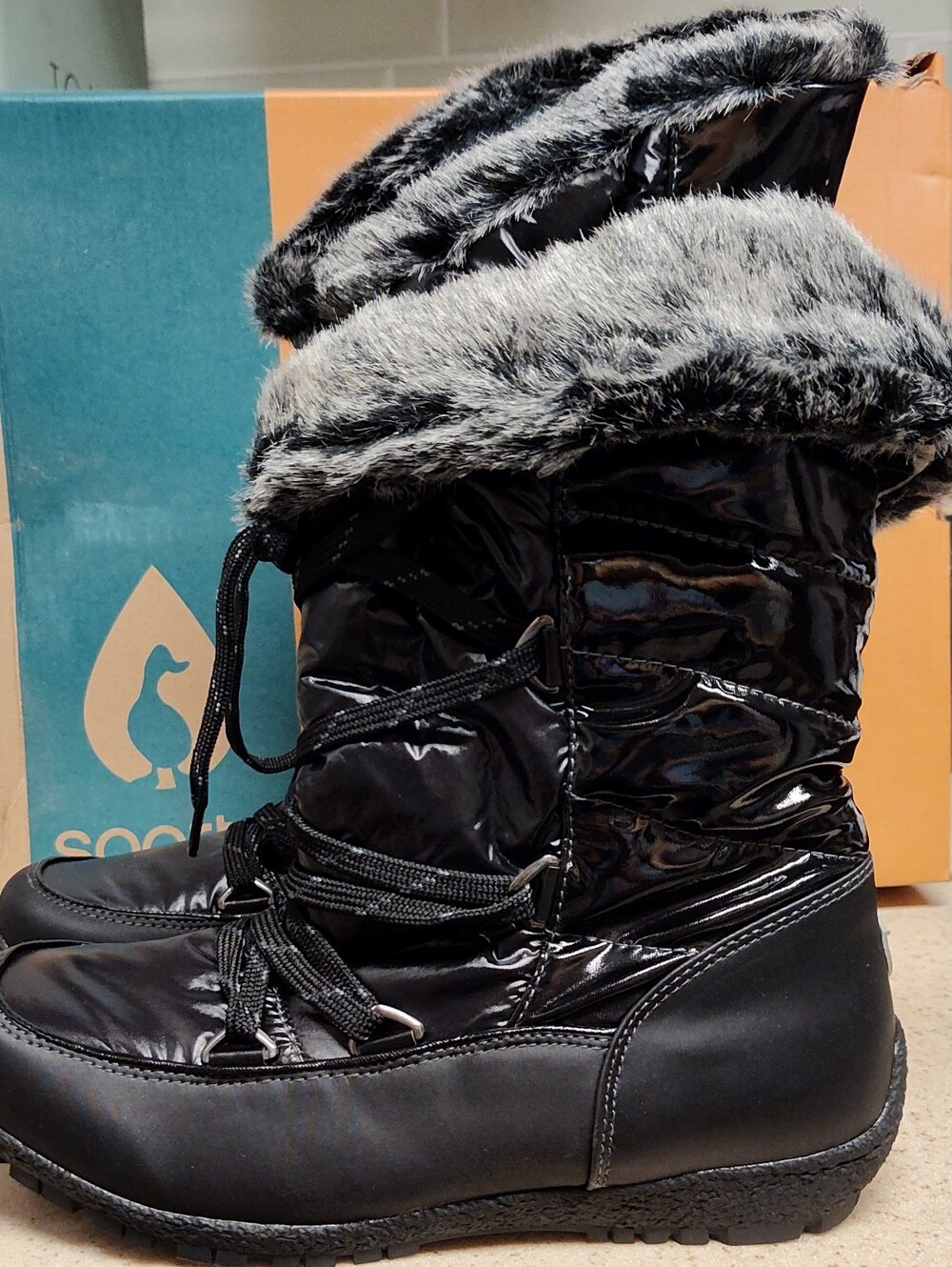 Charley By Sporto Waterproof Faux Fur Lined Snow Boots 👢 - Picture 3 of 9